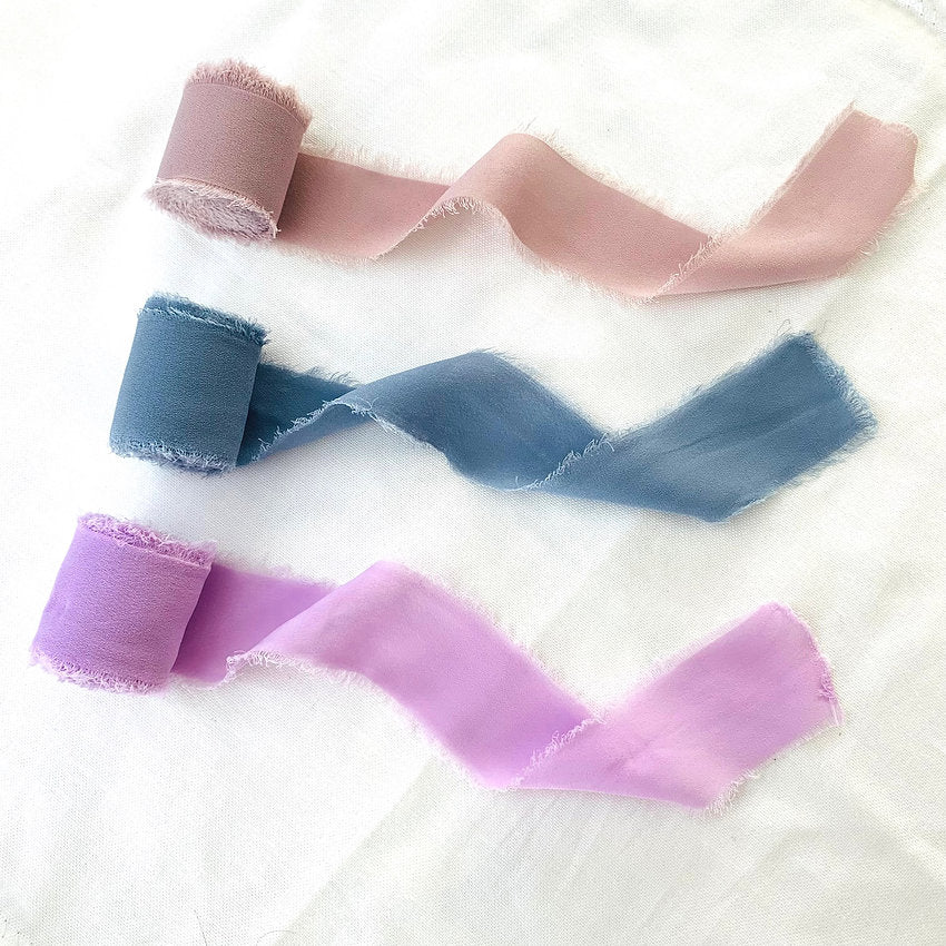 Chiffon Ribbon Full Set. ( 15 Shades) - Oriandcalli