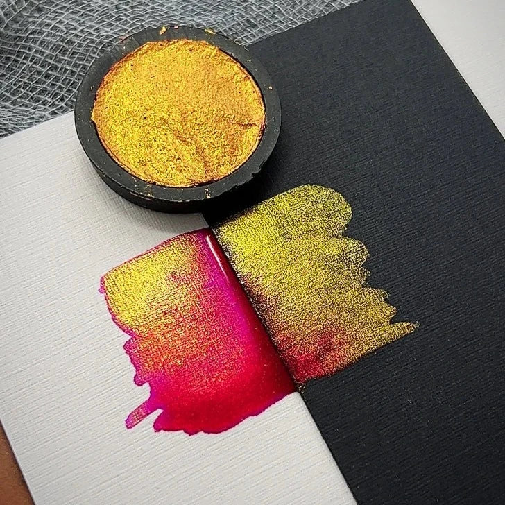 Fluorescent Pink Gold Multi Shaded - Oriandcalli