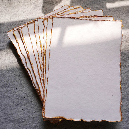 Golden edge handmade paper - Oriandcalli
