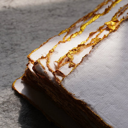 Golden edge handmade paper - Oriandcalli