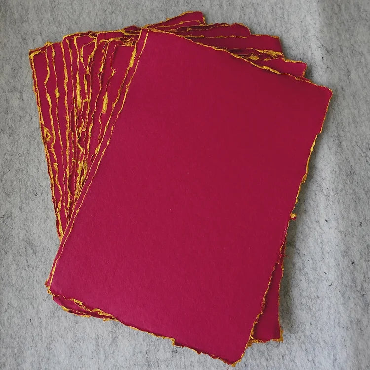 Golden edge handmade paper - Oriandcalli