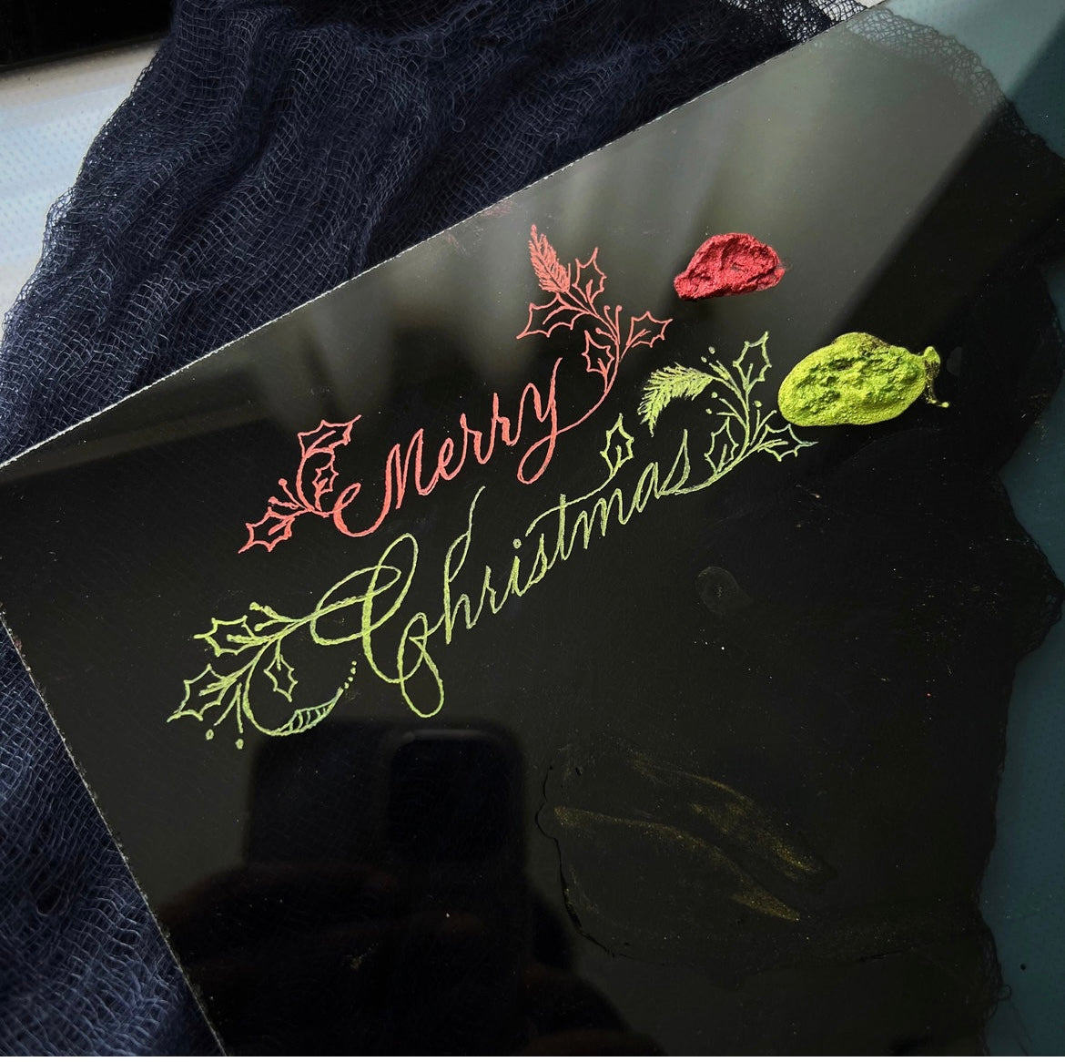 Buff O Shine Wine Red & Emerald Green - Oriandcalli