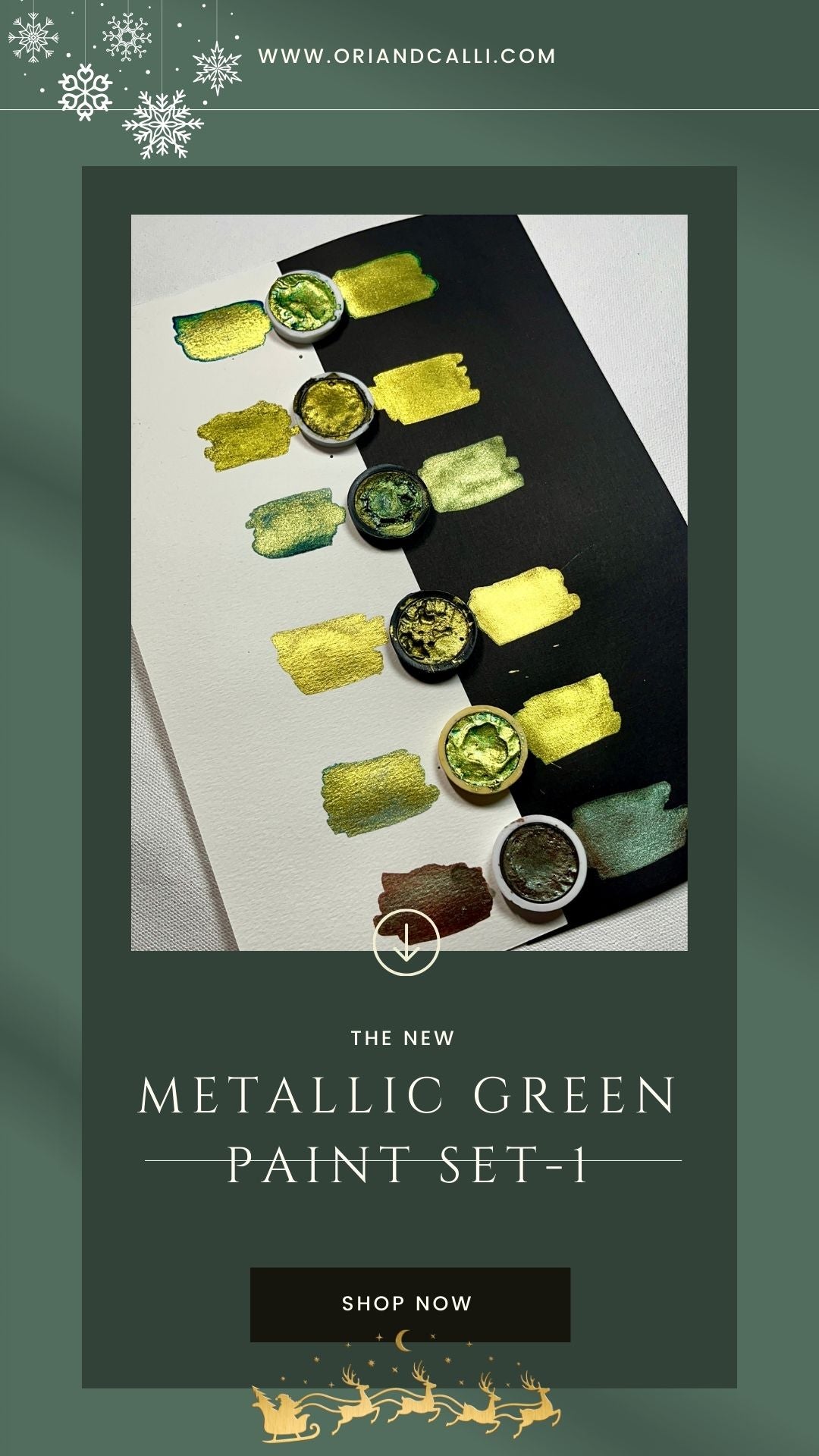 Metallic green set -1 - Oriandcalli