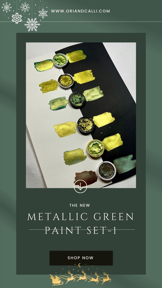 Metallic green set -1 - Oriandcalli