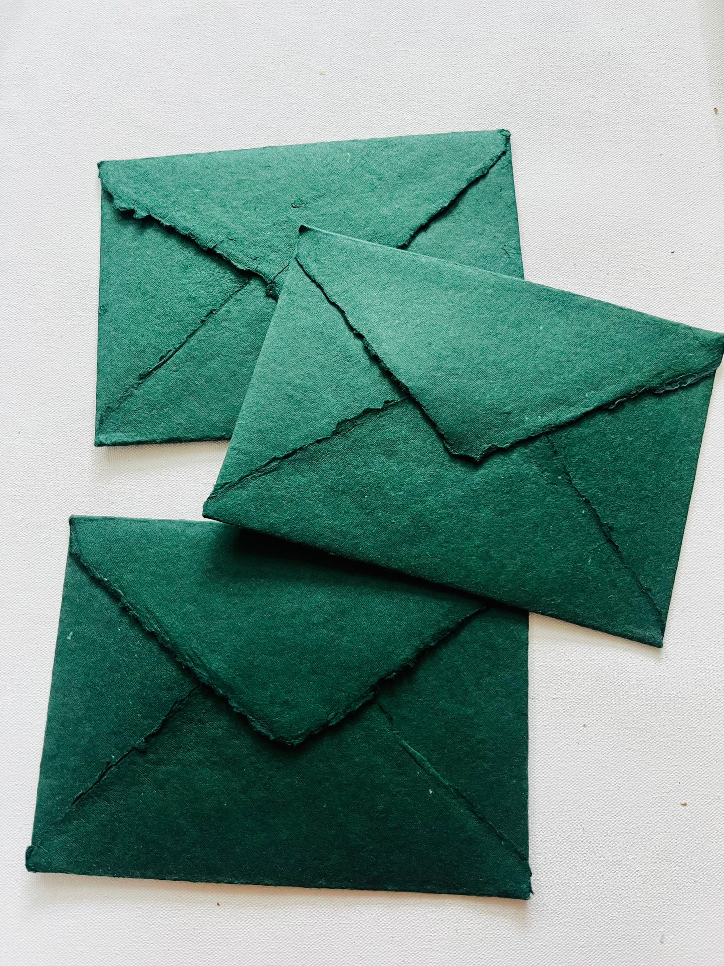 Bottle green envelope with card - Oriandcalli