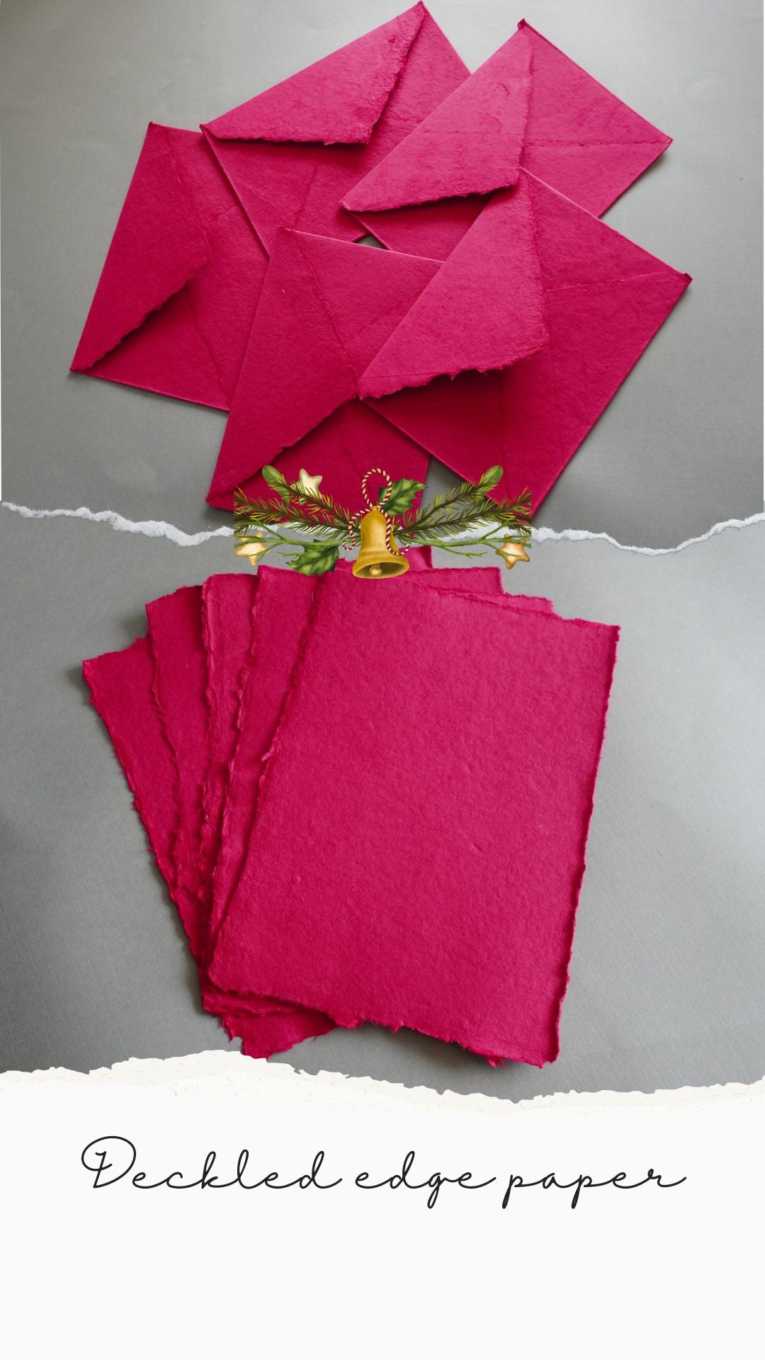 Magenta pink envelope with card