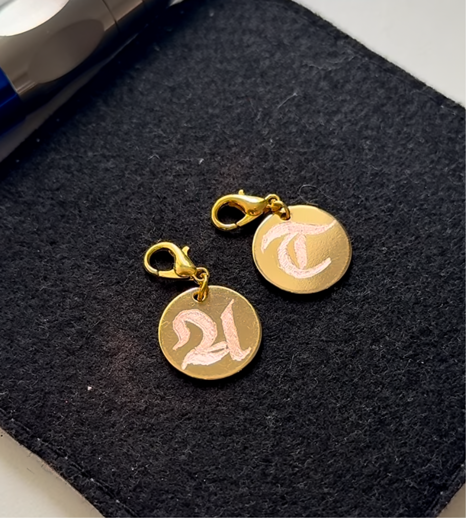 Empty metal pendants set - Oriandcalli