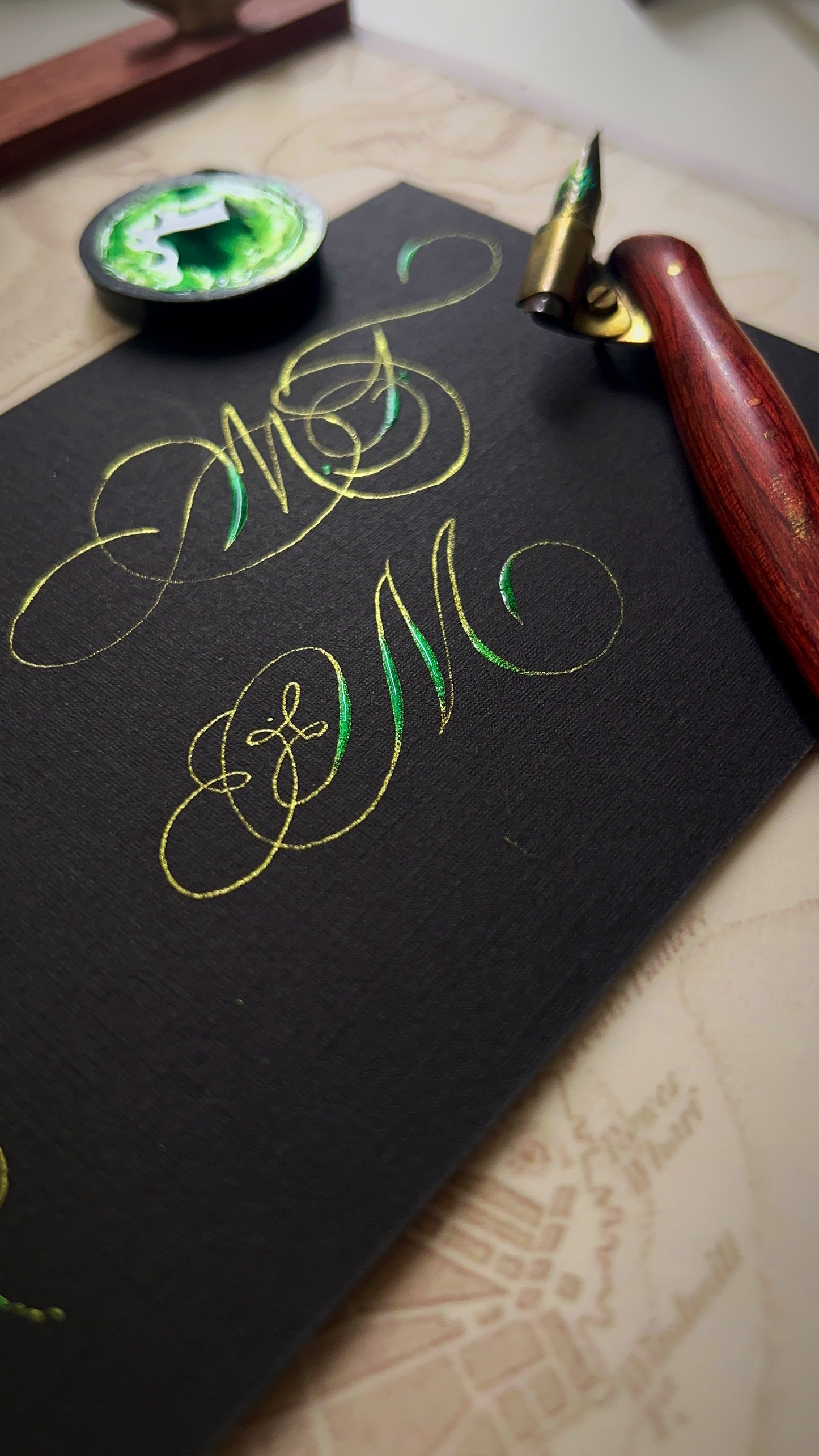 Metallic green set -1 - Oriandcalli