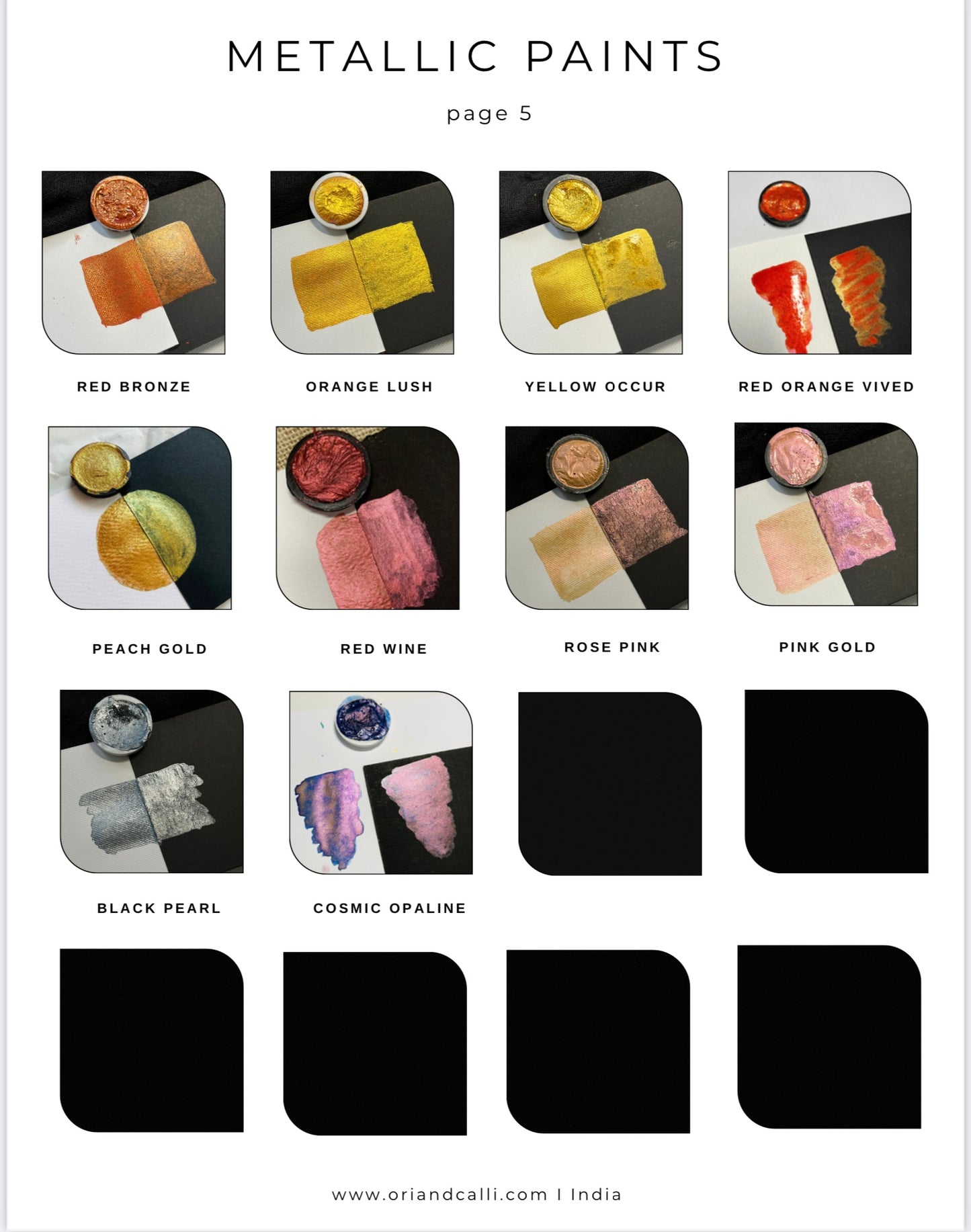 Metallic paint full set - Oriandcalli