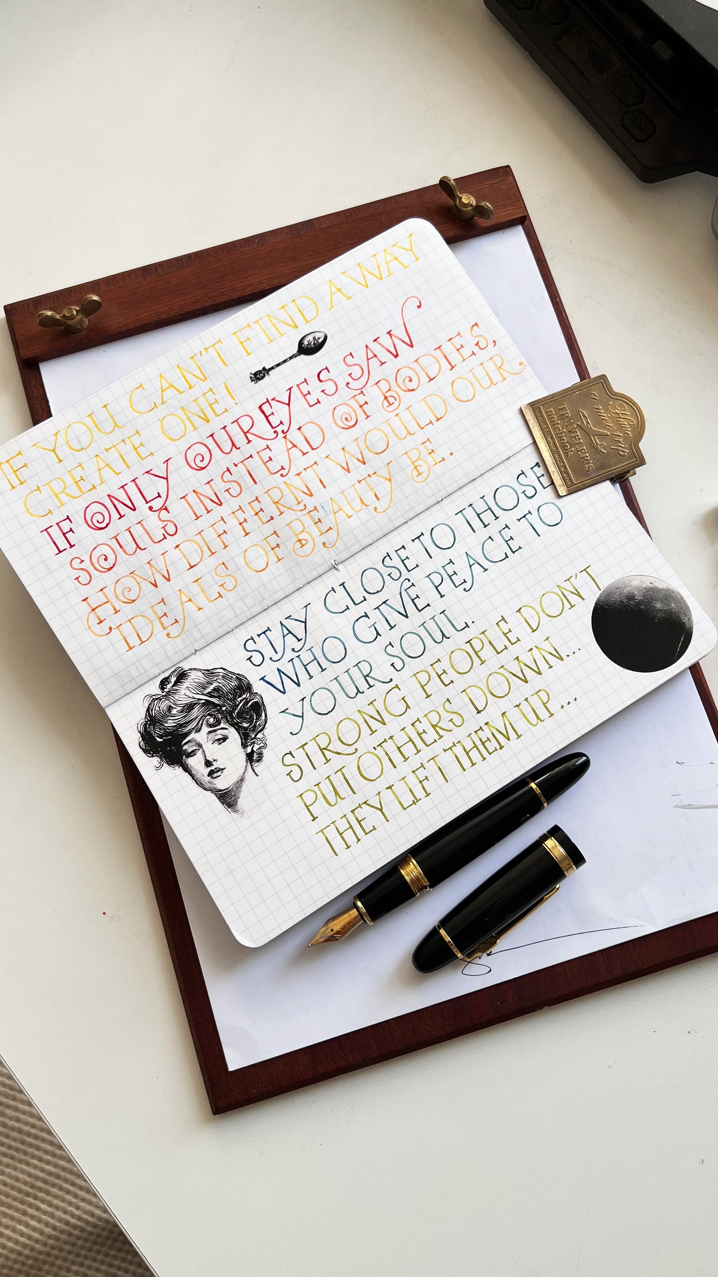 Maple leaf ink samplers - Oriandcalli