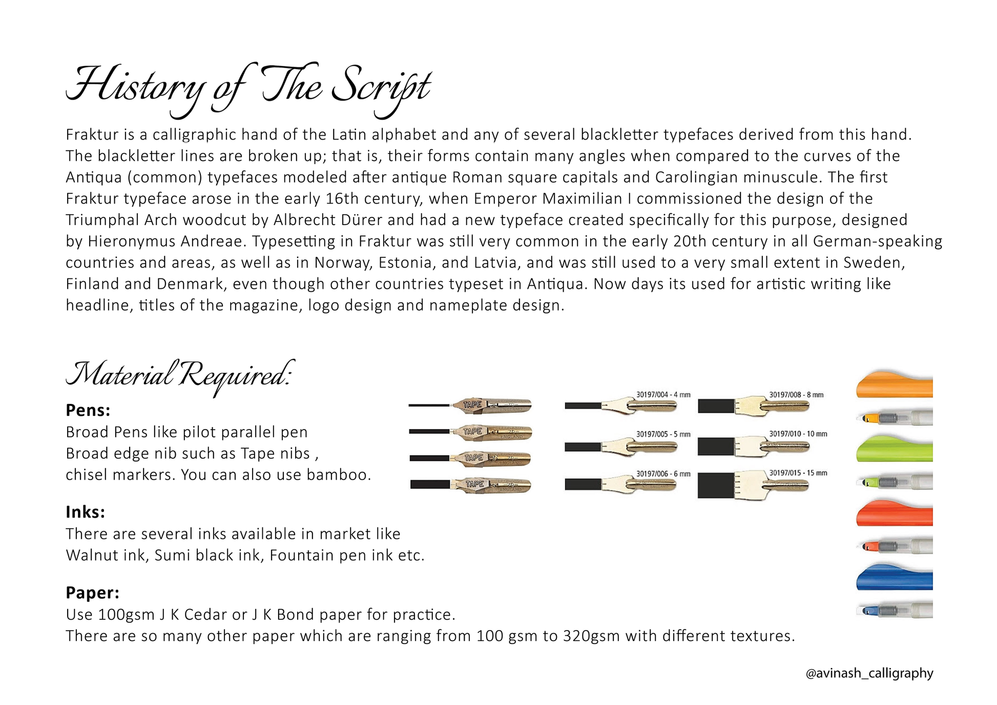 Fraktur Calligraphy Workbook - Oriandcalli