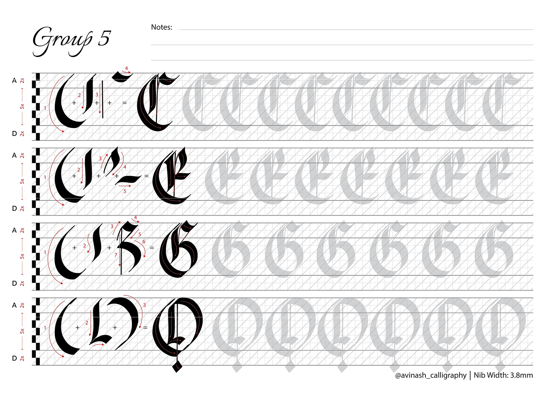 Fraktur Calligraphy Workbook - Oriandcalli