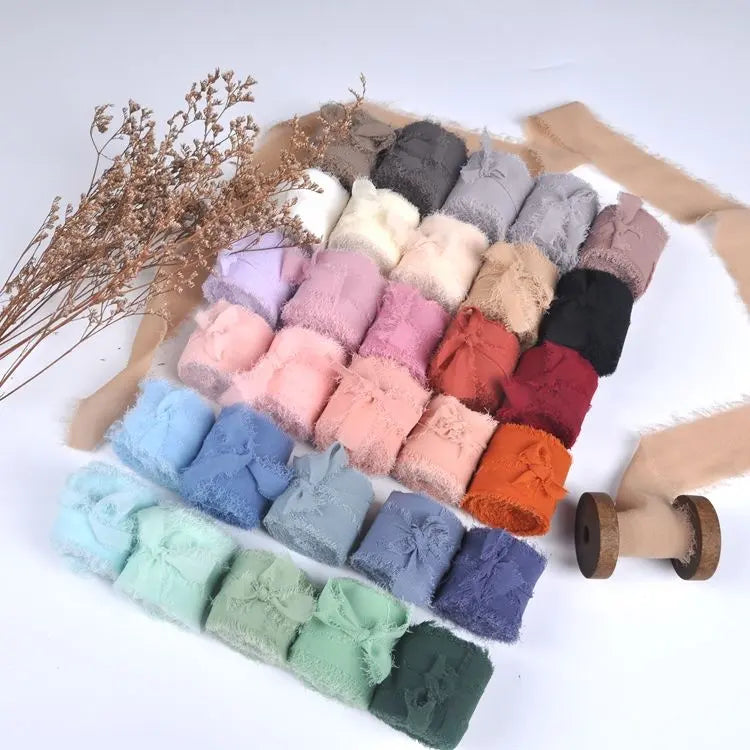Chiffon Ribbon Full Set. ( 15 Shades) - Oriandcalli