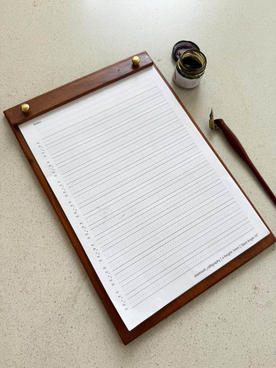 Wooden writing pad