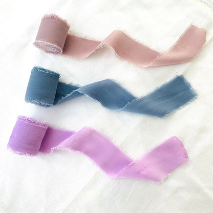 Chiffon Ribbon Full Set. ( 15 Shades)