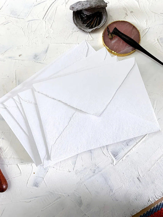 White Deckled Envelope - Oriandcalli