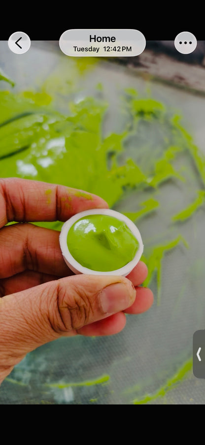 Watercolor green palette