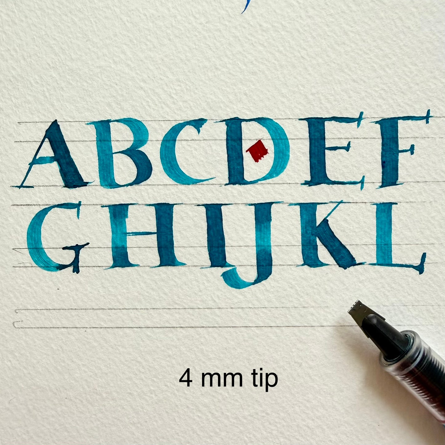 Flat tip pens