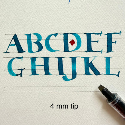 Flat tip pens
