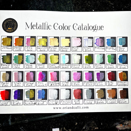 Metallic paint set