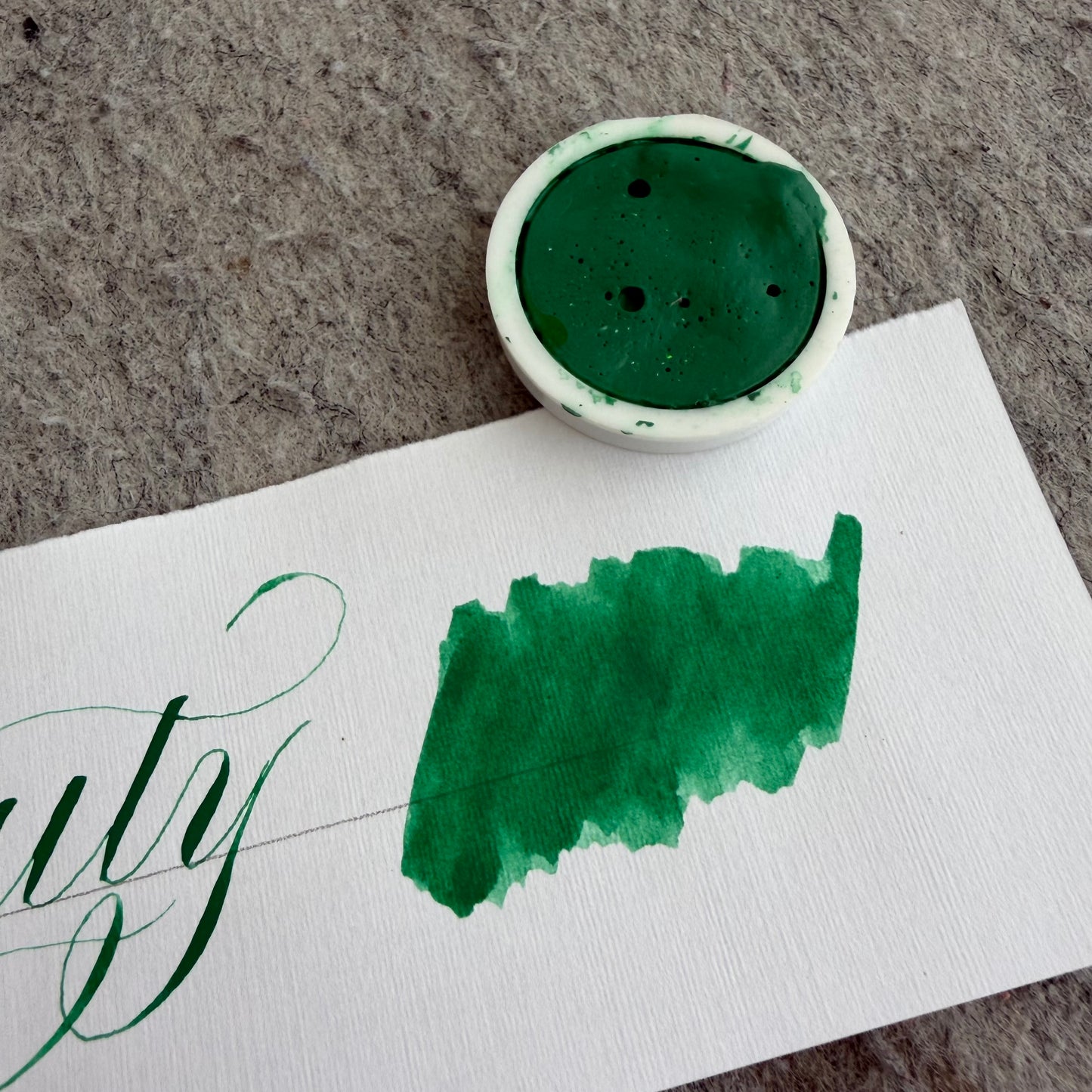 Watercolor green palette