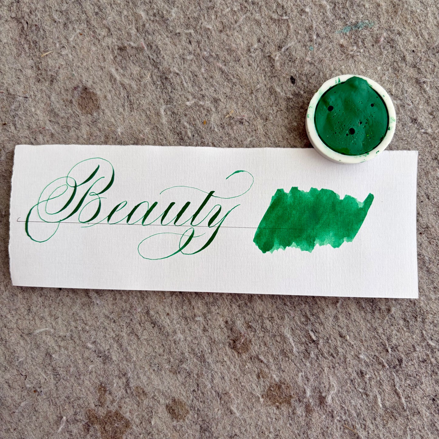 Watercolor green palette