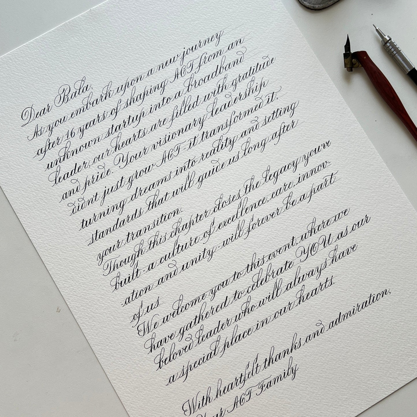 Copperplate Calligraphy Workshop