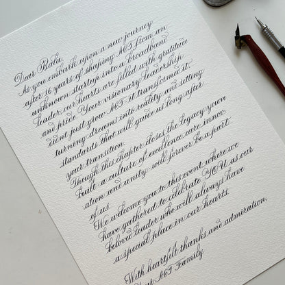 Copperplate Calligraphy Workshop