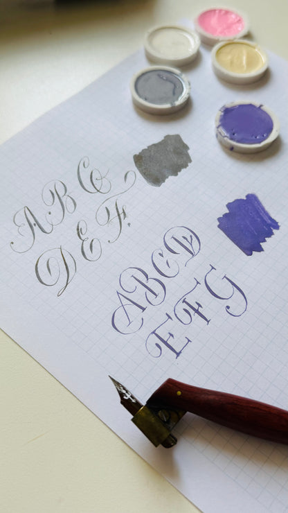 Pastel watercolor set with stand