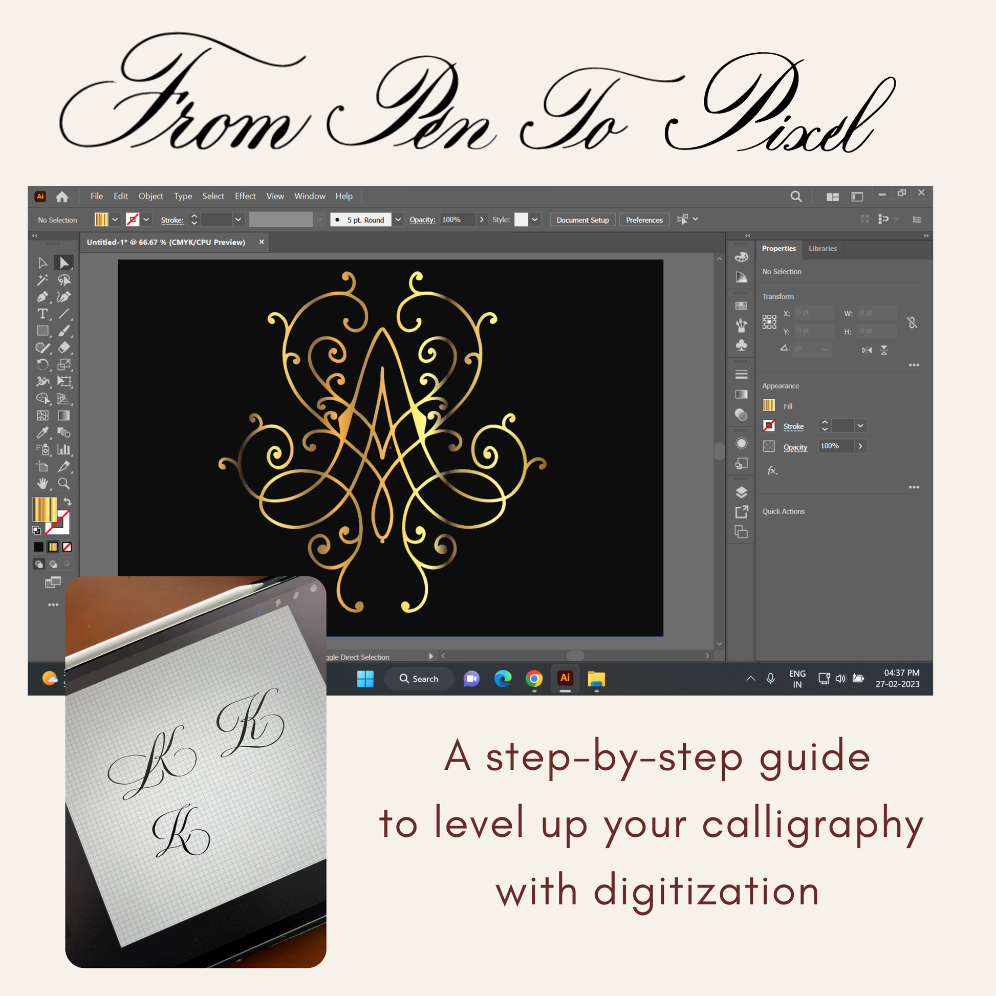 Digitization of Calligraphy (Pre-recorded sessions) - Oriandcalli