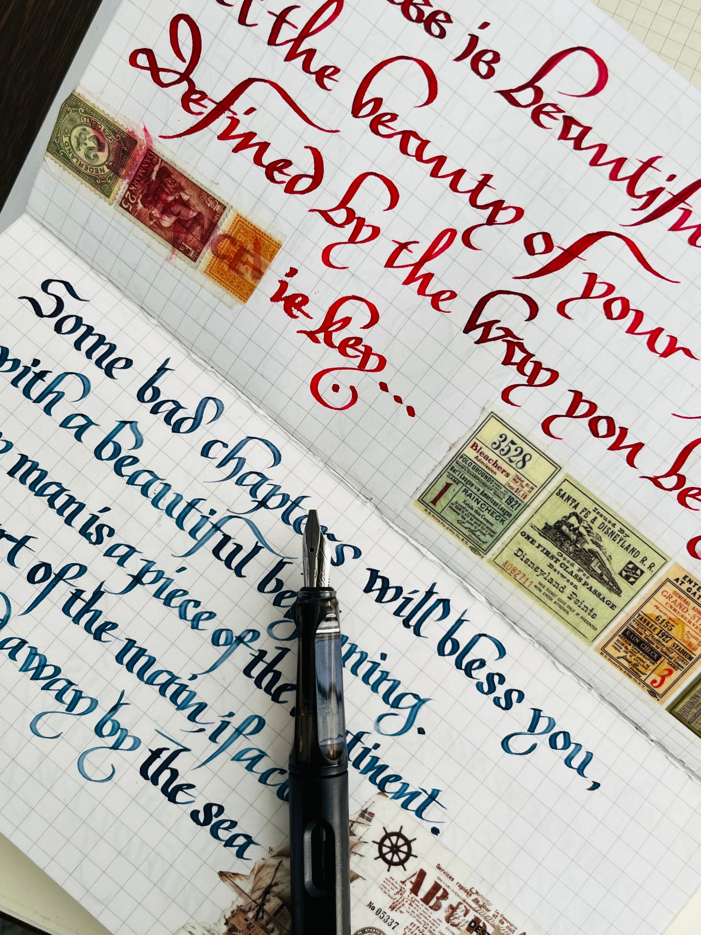 Calligraphy cut nib pen set