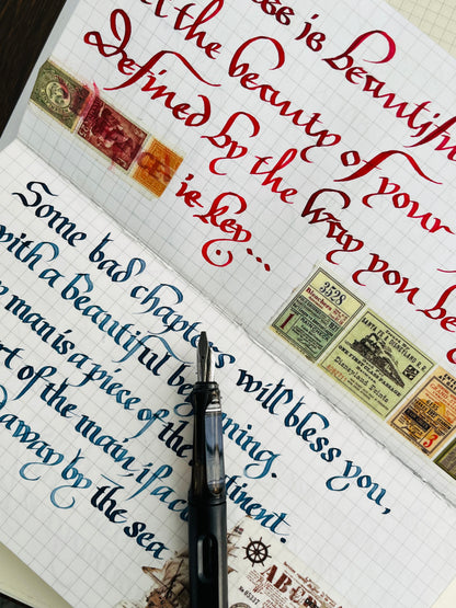 Calligraphy cut nib pen set