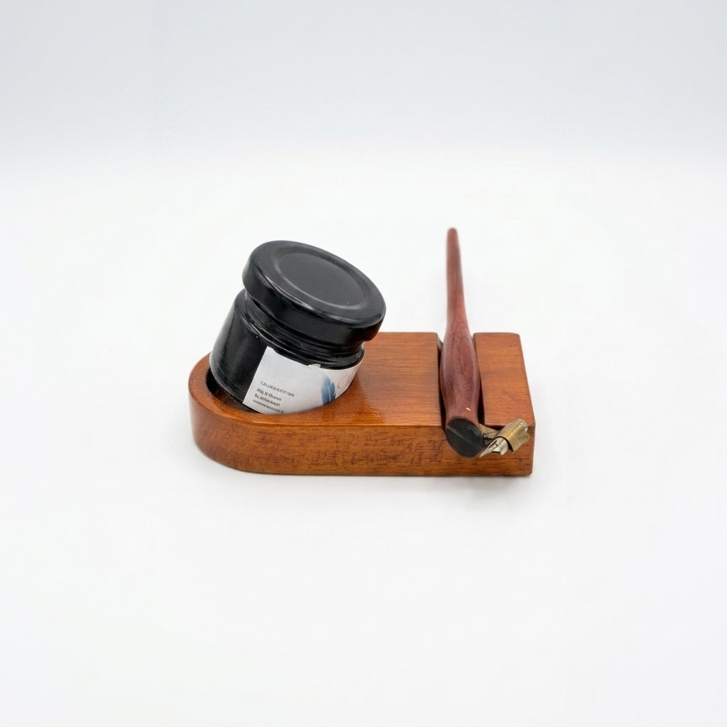Inkwell with Pen Rest 