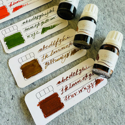 Maple leaf ink samplers