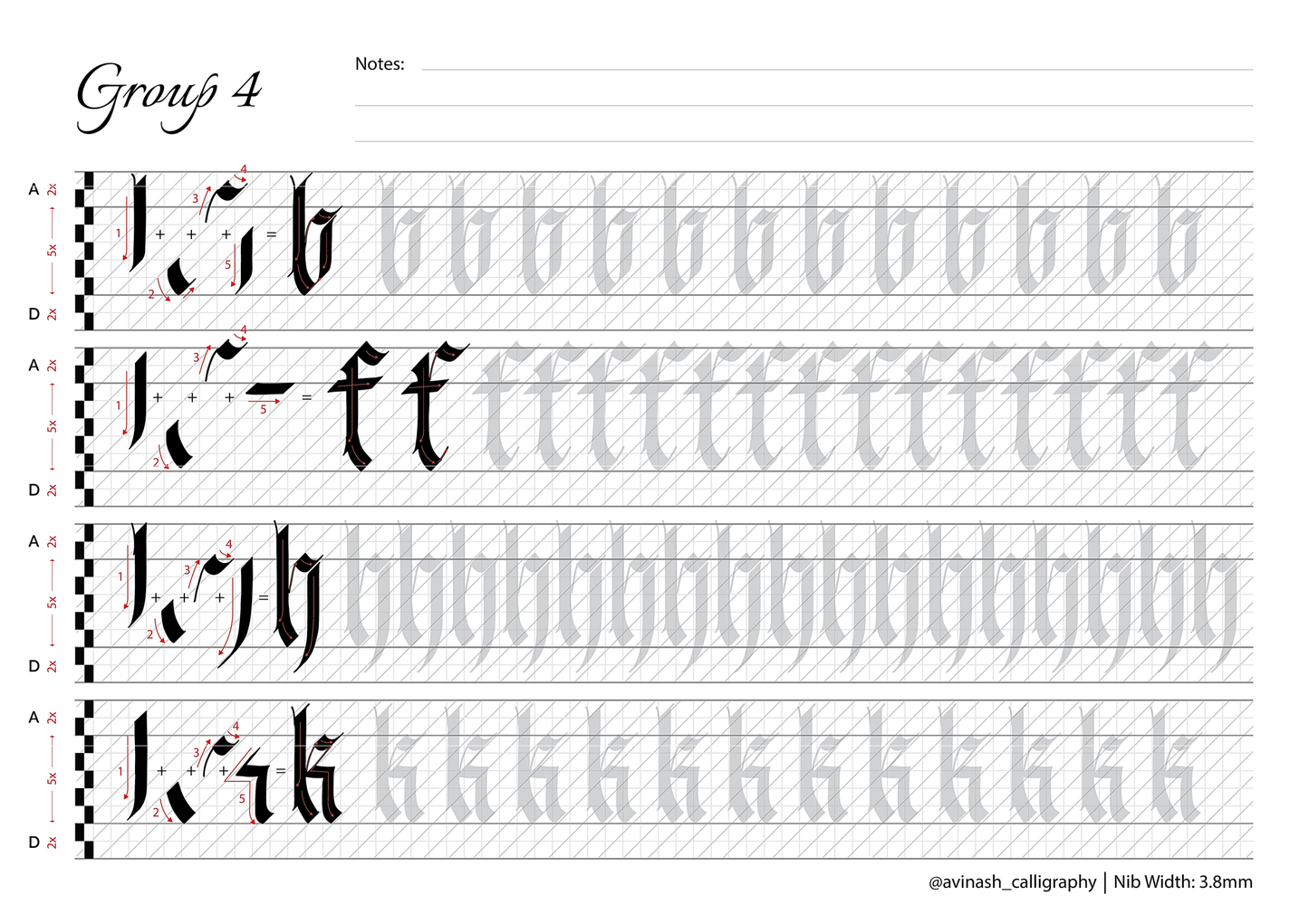 Fraktur Calligraphy Workbook