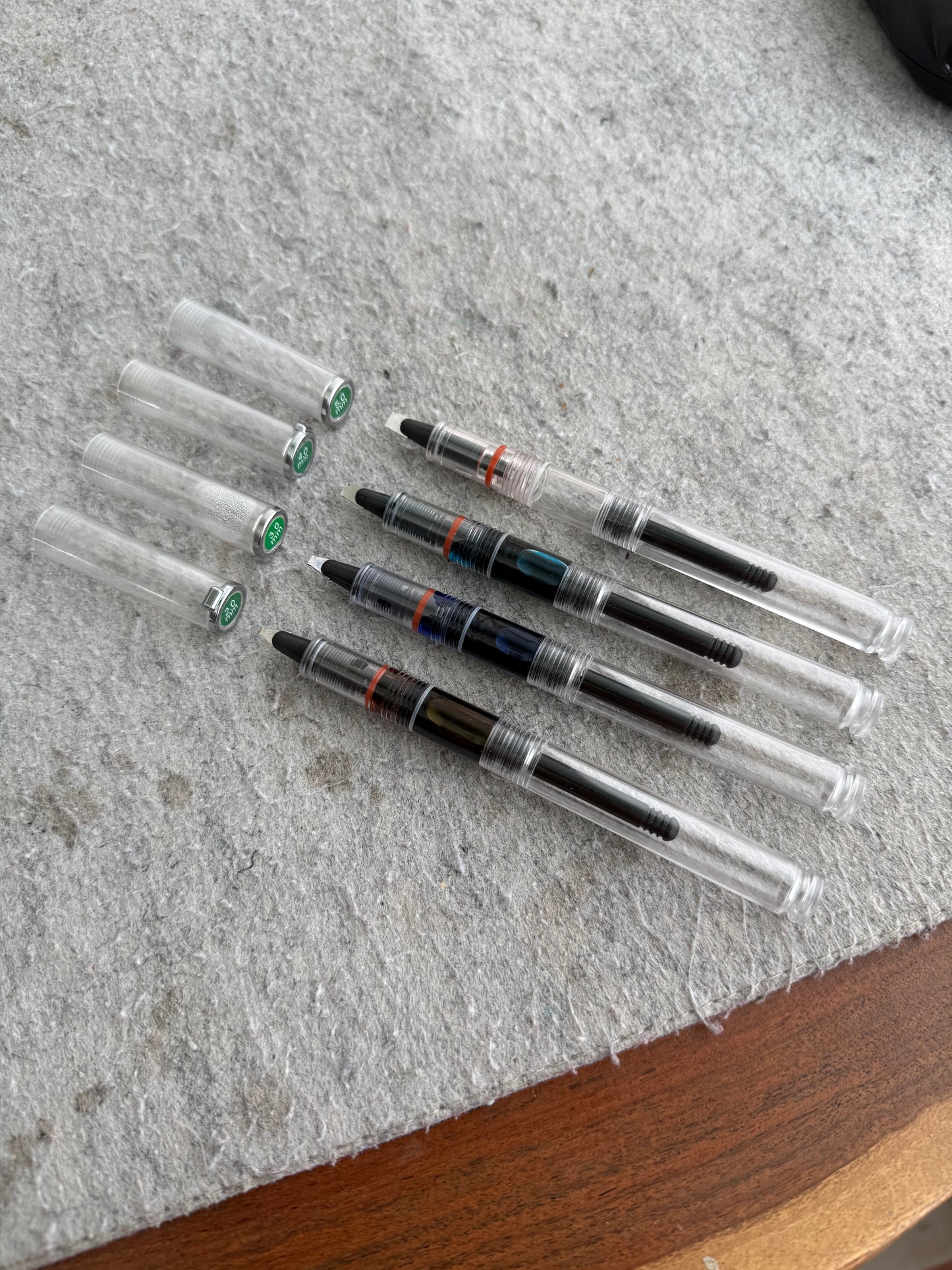 Flat tip pens