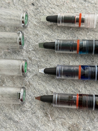 Flat tip pens