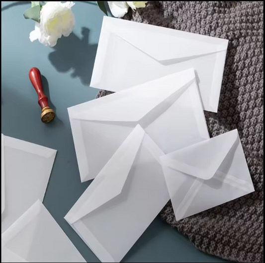 Translucent paper envelope set