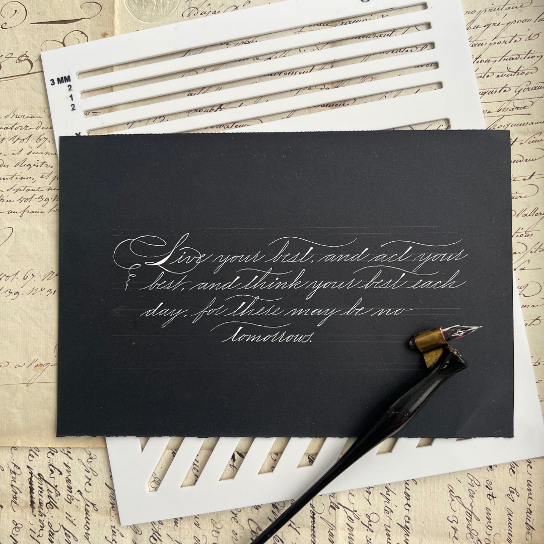 Spencerian stencil set - Oriandcalli