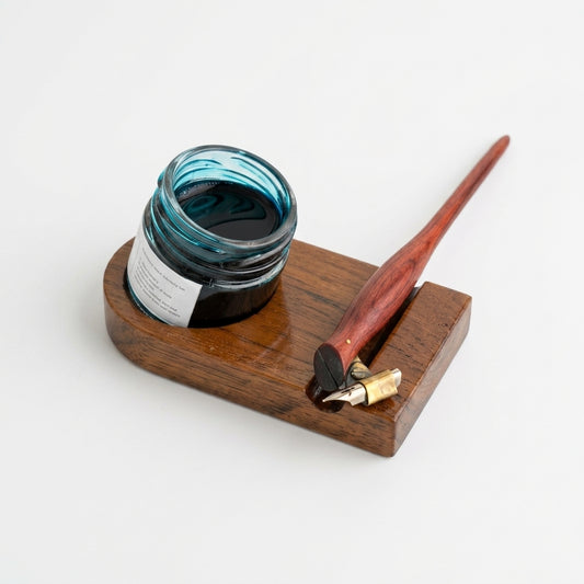 Calligraphy Inkwell with Pen Rest