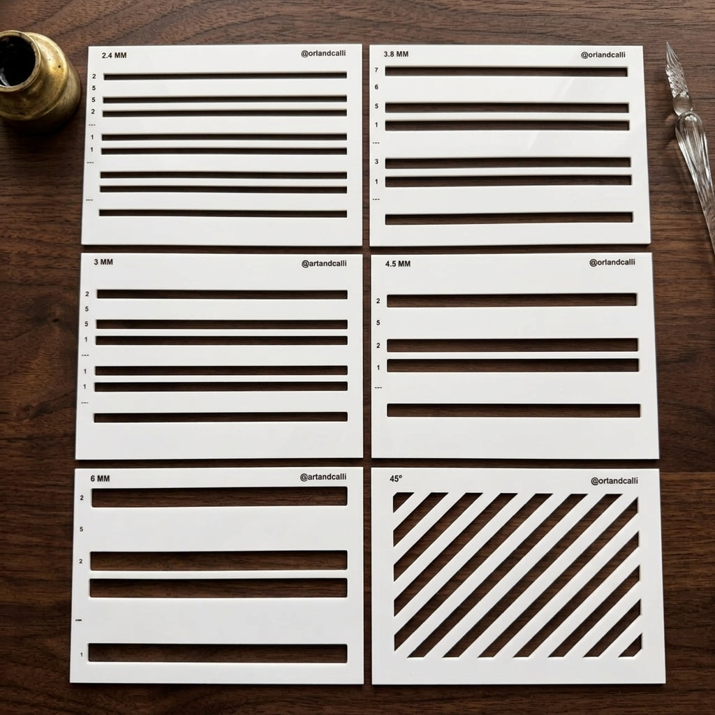 Gothic stencil set A5