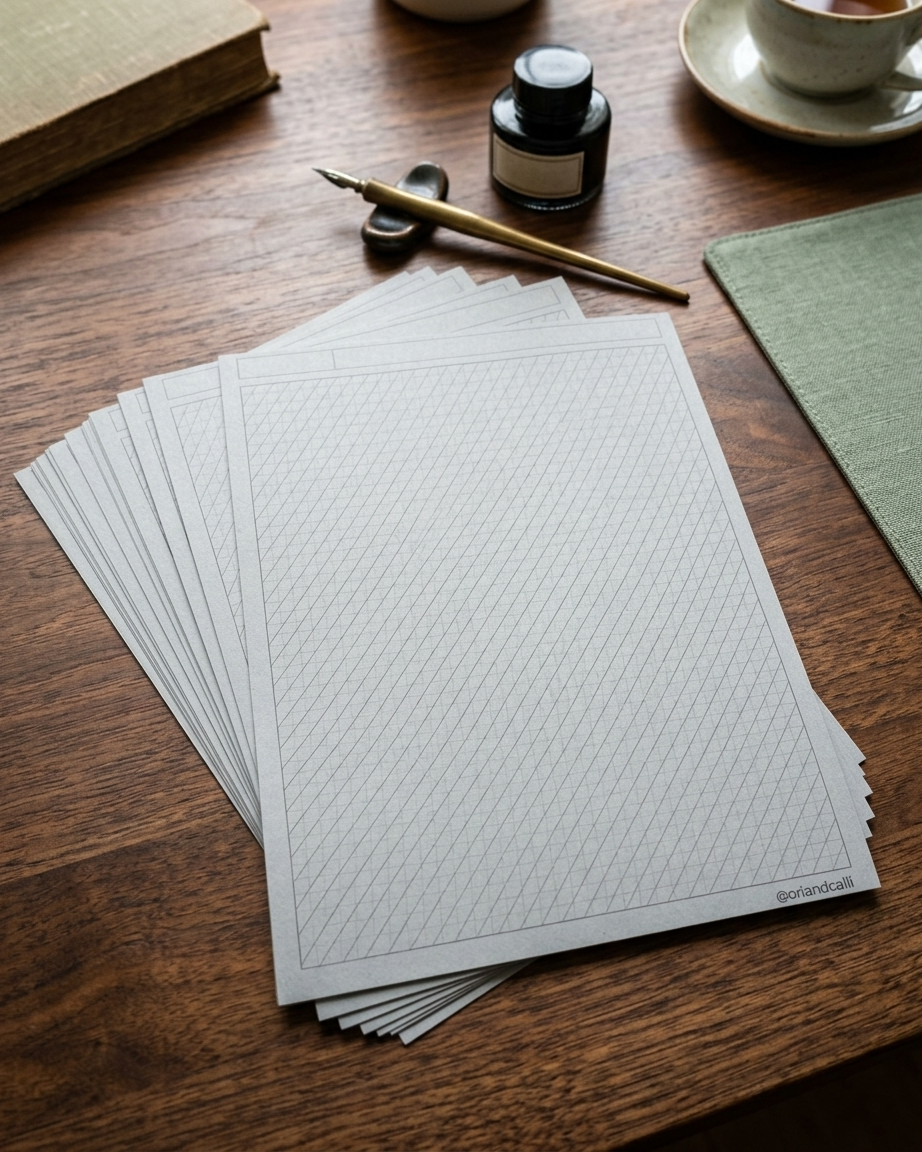 Calligraphy Practice Sheets - Oriandcalli